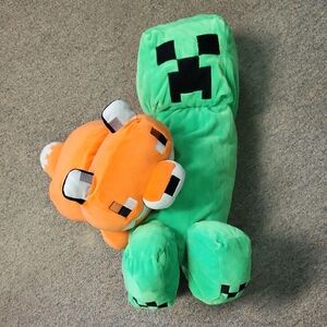 Mattel Green and Orange Stuffed Animals